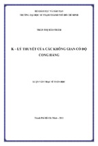 K – lý thuyết của các không gian có độ cong hằng