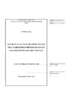 Xây dựng và sử dụng hệ thống bài tập thực nghiệm phần phi kim lớp 10 nâng cao theo hướng dạy học tích cực