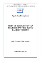 Thiết kế bài ôn, luyện tập hóa học lớp 9 theo hướng dạy học tích cực