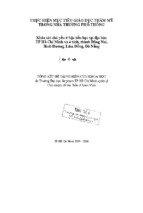 Khảo sát chủ yếu ở bậc tiểu học tại địa bàn tp hồ chí minh và 4 tỉnh, thành đồng nai, bình dƣơng, lâm đồng, đà nẵng