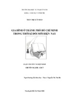 Gia đình ở thành phố hồ chí minh trong thời kì đổi mới hiện nay