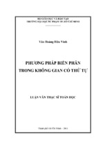 Phương pháp biến phân trong không gian có thứ tự