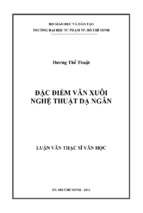 đặc điểm văn xuôi nghệ thuật dạ ngân