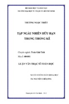 Tập ngẫu nhiên hữu hạn  trong thống kê