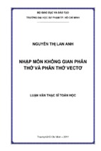 Nhập môn không gian phân thớ và phân thớ vectơ