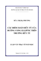 Các điểm xoắn hữu tỷ của đường cong elliptic trên trường hữu tỷ