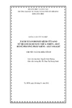 Tách titan dioxit kích cỡ nano từ quặng ilmenite thừa thiên   huế bằng phương pháp kiềm   axit oxalic