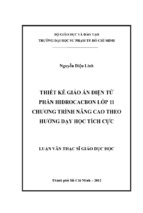 Thiết kế giáo án điện tử phần hiđrocacbon lớp 11 chương trình nâng cao theo hướng dạy học tích cực