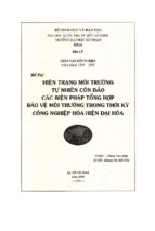 Hiện trạng môi trường tự nhiên côn đảo các biện pháp tổng hợp bảo vệ môi trường trong thời kỳ công nghiệp hóa hiện đại hóa