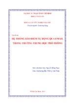 Hệ thống báo điểm tự động qua email trong trường trung học phổ thông