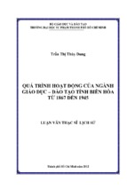 Quá trình hoạt động của ngành giáo dục – đào tạo tỉnh biên hòa từ 1867 đến 1945