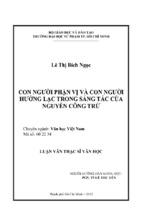 Con người phận vị và con người hưởng lạc trong sáng tác của nguyễn công trứ