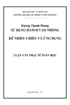 Sử dụng hàm h vào thống kê nhiều chiều và ứng dụng