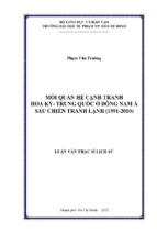 Mối quan hệ cạnh tranh hoa kỳ  trung quốc ở đông nam á sau chiến tranh lạnh (1991 2010)