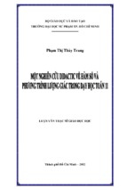 Hệ thống biểu đạt của hàm số trong nghiên cứu hàm số và phương trình lượng giác ở trường phổ thông