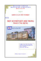 Một số phép biến đổi trong toán ứng dụng