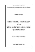 Nhóm con của nhóm tuyến tính