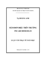 Hàm đơn điệu trên trường phi archimedean