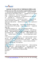 Bài tập tự luận về các thì trong tiếng anh cực hay (có đáp án)