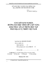 Skkn hướng dẫn học sinh lớp 12 kỹ năng khai thác atlat trong học tập phần địa lí tự nhiên việt nam