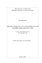 Tập hút toàn cục của nửa dòng đa trị với điều kiện liên tục yếu (lv01650)