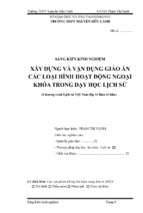 Skkn xây dựng và vận dụng giáo án các loại hình hoạt động ngoại khóa trong dạy học lịch sử