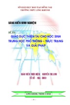 Skkn giáo dục thiên tai cho học sinh trung học phổ thông – thực trạng và giải pháp.