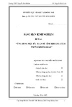Skkn ứng dụng một bài toán để tính khoảng cách trong không gian.