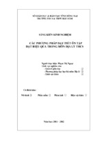 Skkn các phương pháp dạy tiết ôn tập đạt hiệu qủa trong môn địa lý thcs