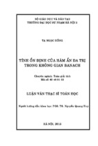 Tính ổn định của hàm ẩn đa trị trong không gian banach (lv01756)