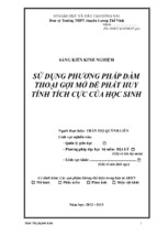 Skkn sử dụng phương pháp đàm thoại gợi mở để phát huy tính tích cực của học sinh