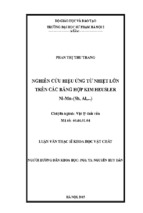 Nghiên cứu hiệu ứng từ nhiệt lớn trên các băng hợp kim heusler ni mn (sb,al,...) (lv01748)