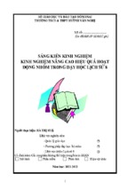 Skkn kinh nghiệm nâng cao hiệu quả hoạt động nhóm trong dạy học lịch sử 8