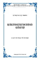 Lời văn nghệ thuật trong truyện ngắn nguyễn huy thiệp – nhìn từ sự tương tác và đa dạng thẩm mĩ