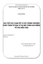 Vai trò của tham số tự do trong phương pháp toán tử qua ví dụ bài toán dao động tử phi điều hòa