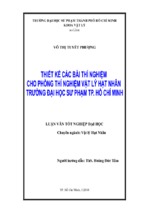 Thiết kế các bài thí nghiệm cho phòng thí nghiệm vật lý hạt nhân trường đại học sư phạm tp.hồ chí minh