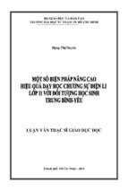 Một số biện pháp nâng cao hiệu quả dạy học môn hóa lớp 11 với đối tượng học sinh trung bình yếu