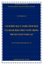 Cách diễn đạt ý nghĩa tình thái của hành động phát ngôn trong truyện ngắn nam cao