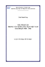 Yếu tố kỳ ảo trong văn xuôi lãng mạn việt nam giai đoạn 1930 – 1945