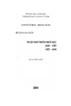 Thuật ngữ ngôn ngữ học anh – việt việt – anh