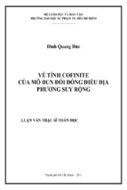 Về tính cofinite của mô đun đối đồng điều địa phương suy rộng