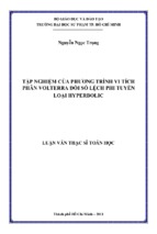 Tập nghiệm của phương trình vi tích phân volterra đối số lệch phi tuyến loại hyperbolic