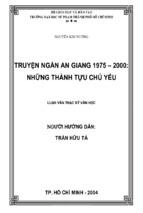 Truyện ngắn an giang 1975 – 2000 những thành tựu chủ yếu