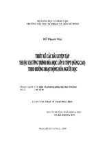 Thiết kế các bài luyện tập thuộc chương trình hóa học lớp 11 thpt (nâng cao) theo hướng hoạt động hóa người học”