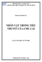 Nhân vật trong tiểu thuyết của chu lai