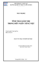 Tình thái giảm nhẹ trong diễn ngôn tiếng việt