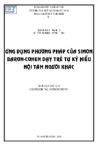 Applying the teaching method of simon baron cohen in teaching children with autism to mind read