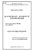 Quan hệ hoa kỳ – hàn quốc từ năm 1991 đến 2005