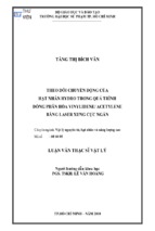 Theo dõi chuyển động của hạt nhân hydro trong quá trình đồng phân hóa vinylidene acetylene bằng laser xung cực ngắn