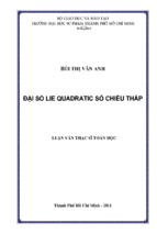 đại số lie quadratic số chiều thấp